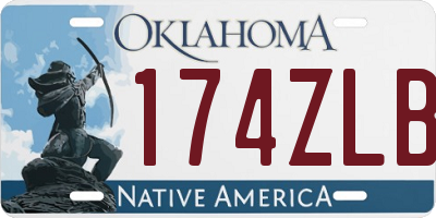 OK license plate 174ZLB