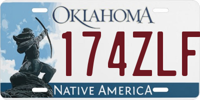 OK license plate 174ZLF