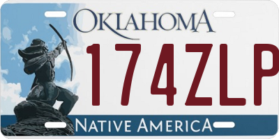 OK license plate 174ZLP