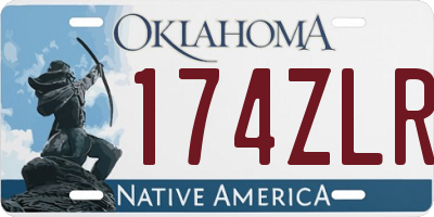 OK license plate 174ZLR