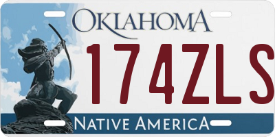 OK license plate 174ZLS