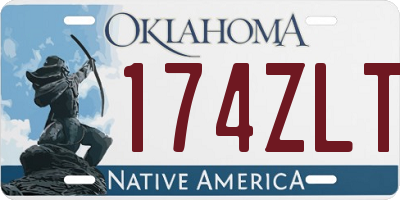 OK license plate 174ZLT