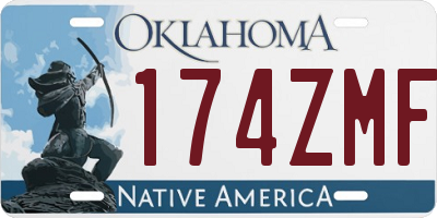 OK license plate 174ZMF