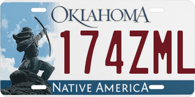 OK license plate 174ZML