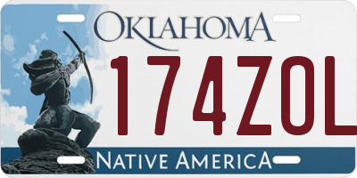 OK license plate 174ZOL