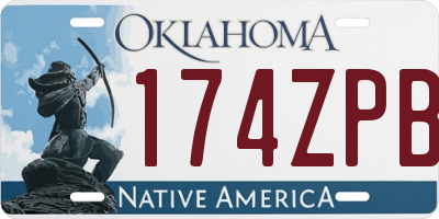OK license plate 174ZPB