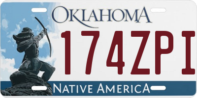 OK license plate 174ZPI
