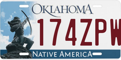 OK license plate 174ZPW