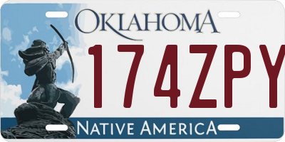 OK license plate 174ZPY