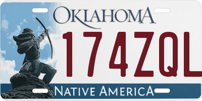 OK license plate 174ZQL