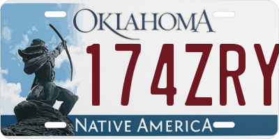 OK license plate 174ZRY