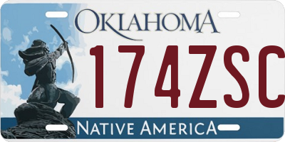 OK license plate 174ZSC
