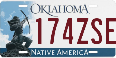 OK license plate 174ZSE