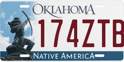 OK license plate 174ZTB