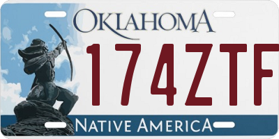 OK license plate 174ZTF