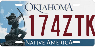 OK license plate 174ZTK