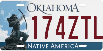 OK license plate 174ZTL