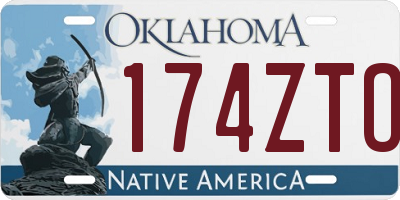 OK license plate 174ZTO