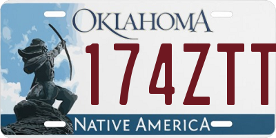 OK license plate 174ZTT