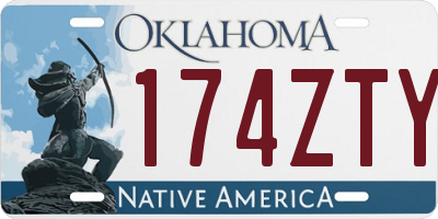 OK license plate 174ZTY