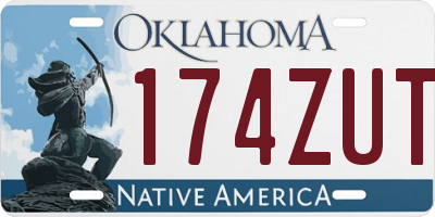 OK license plate 174ZUT