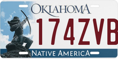 OK license plate 174ZVB