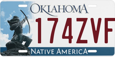 OK license plate 174ZVF