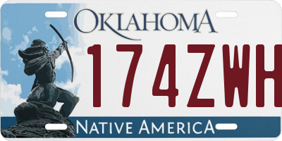 OK license plate 174ZWH