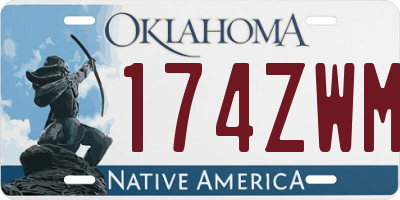 OK license plate 174ZWM