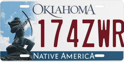 OK license plate 174ZWR