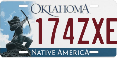OK license plate 174ZXE
