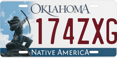 OK license plate 174ZXG