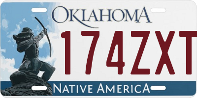 OK license plate 174ZXT