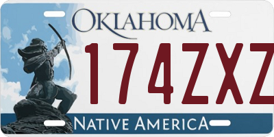 OK license plate 174ZXZ