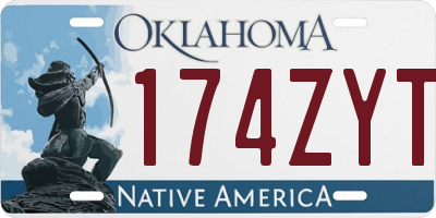 OK license plate 174ZYT