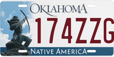 OK license plate 174ZZG