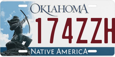 OK license plate 174ZZH