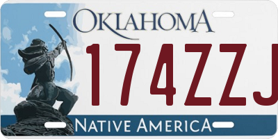 OK license plate 174ZZJ