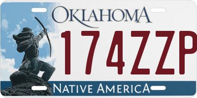 OK license plate 174ZZP