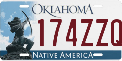 OK license plate 174ZZQ