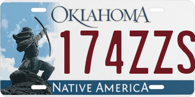 OK license plate 174ZZS