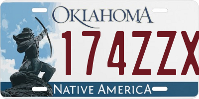 OK license plate 174ZZX