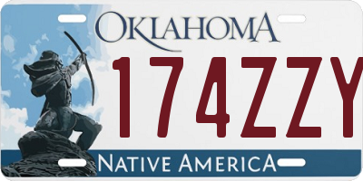 OK license plate 174ZZY