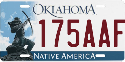 OK license plate 175AAF