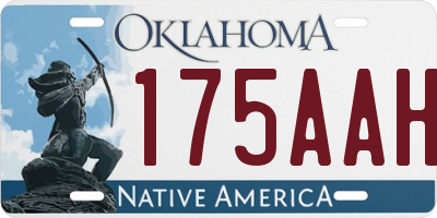 OK license plate 175AAH