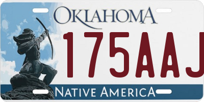OK license plate 175AAJ