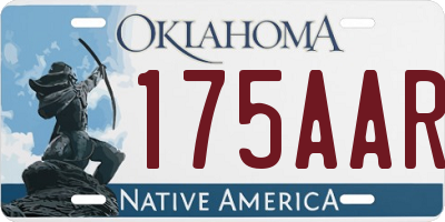 OK license plate 175AAR