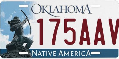 OK license plate 175AAV