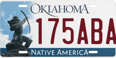 OK license plate 175ABA