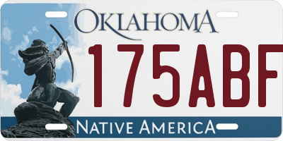 OK license plate 175ABF